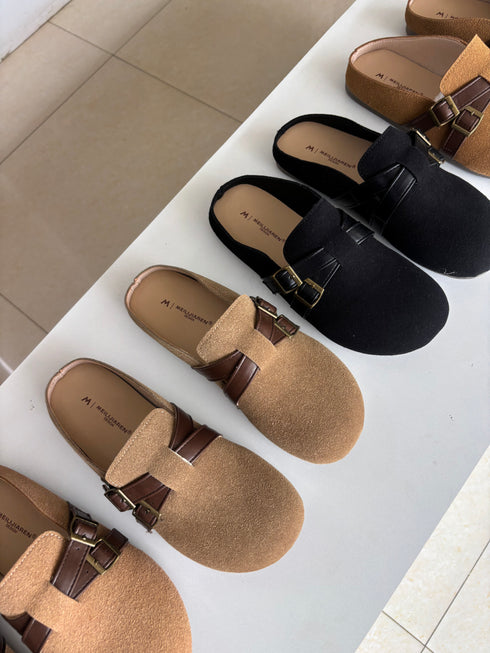 Double Belted Slid On Clogs
